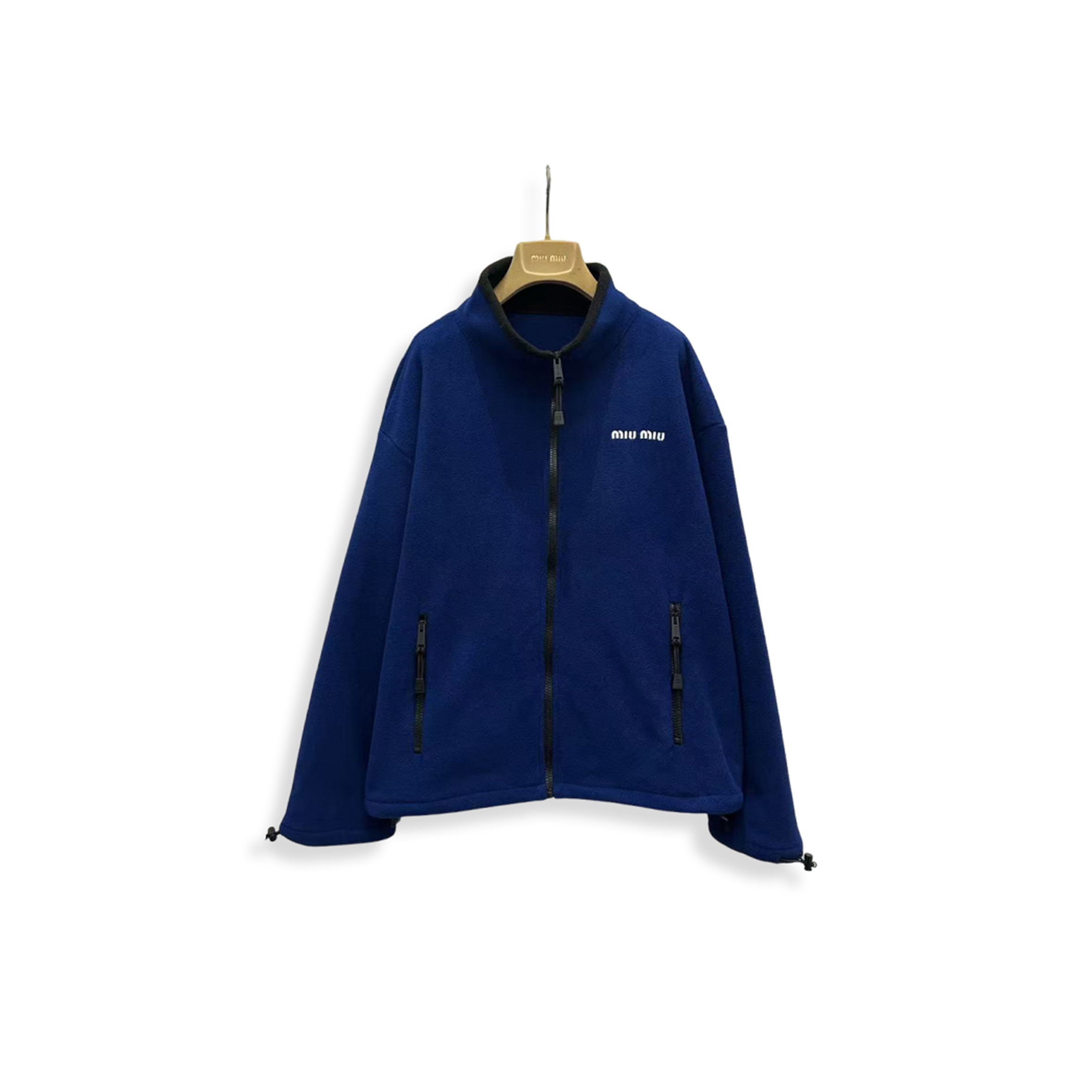 MIU MIU BLUE FLEECE SWEATSHIRT ML1390 MIU MIU BLUE FLEECE SWEATSHIRT ML1390